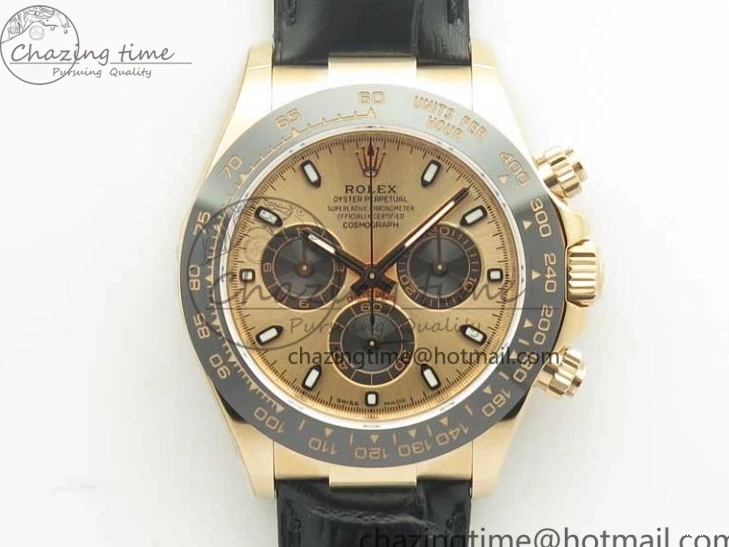 Leather 1:1 Gold Noob Rose Daytona RG Dial Edition SA4130 Best Strap On 116515 0416